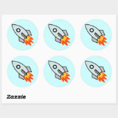 Rocket Ronde Sticker (Vel)