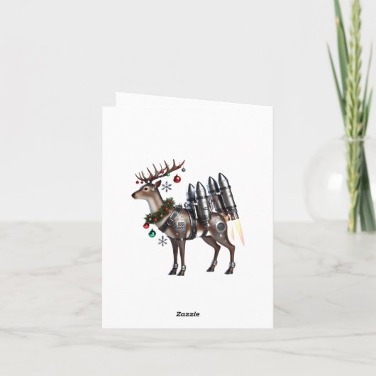 Rocket Santa Christmas-Kaart Kaart (Achterkant)