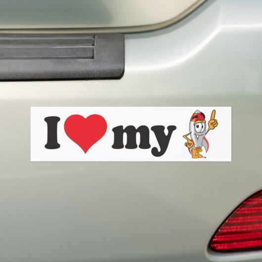 Rocket School Mascot Bumpersticker (Op auto)