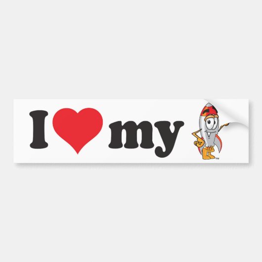 Rocket School Mascot Bumpersticker (Voorkant)