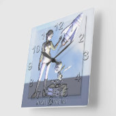 Rocket Science 101 Wall Clock Vierkante Klok (Hoek)