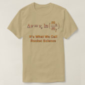 Rocket Science en Tsiolkovsky Rocket Equation T-shirt (Design voorkant)