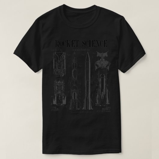 Rocket Science Engineer Scientist Patent P T-shirt (Design voorkant)