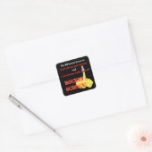 Rocket Science Goes Boom Vierkante Sticker (Envelop)