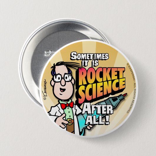Rocket Science Ronde Button 7,6 Cm (Voorkant /achterkant)