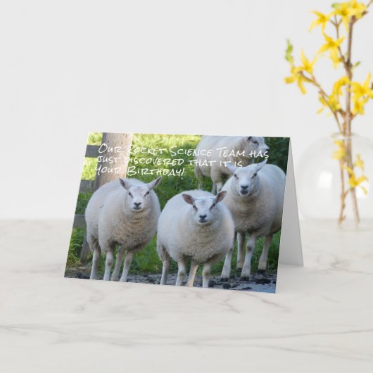 Rocket Science Verjaardag Kaart (Gele Bloem)