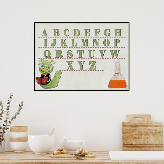 Rocket Scientist ABC HOMESCHOOL-TEACHER Poster (Keuken)