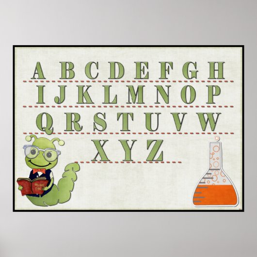 Rocket Scientist ABC HOMESCHOOL-TEACHER Poster (Voorkant)