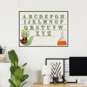 Rocket Scientist ABC HOMESCHOOL-TEACHER Poster (Thuiskantoor)