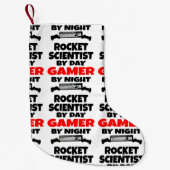 Rocket Scientist by Day Gamer by Night Kleine Kerstsok (Voorkant)
