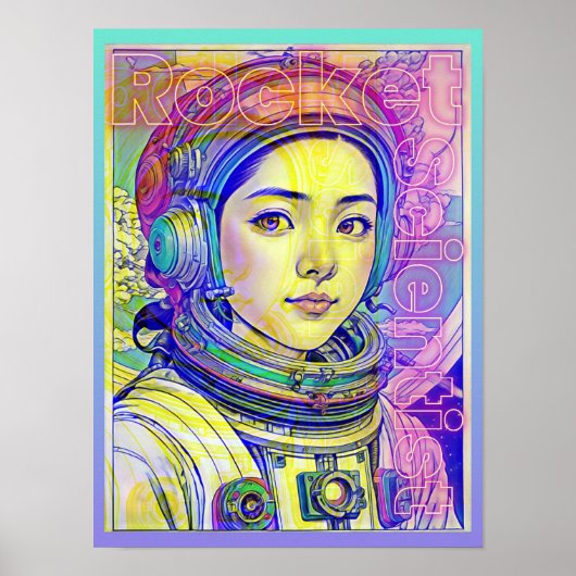 ROCKET SCIENTIST GIRL POSTER (Voorkant)