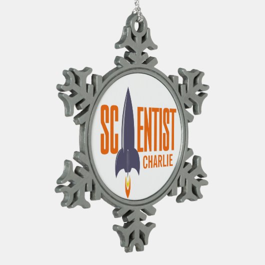 Rocket Scientist, ornament met aangepaste naam (Links)