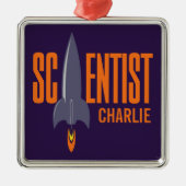 Rocket Scientist, ornament met aangepaste naam (Voorkant)