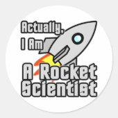 Rocket Scientist Ronde Sticker (Voorkant)