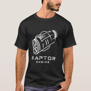 Rocket Scientist Sterrenschip Raptor Motor voor de T-shirt