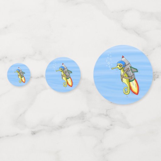 Rocket Seahorse Confetti (Achterkanten)