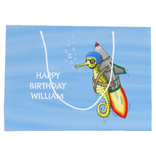 Rocket Seahorse Groot Cadeauzakje (Achterkant)