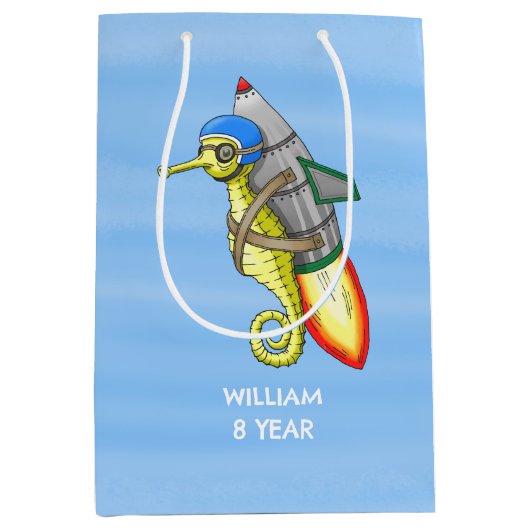 Rocket Seahorse Medium Cadeauzakje (Voorkant)