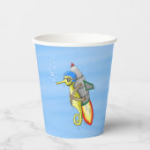 Rocket Seahorse Papieren Bekers (Voorkant)
