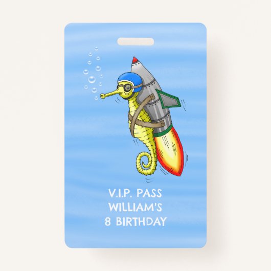 Rocket Seahorse VIP PASS Badge (Voorkant)