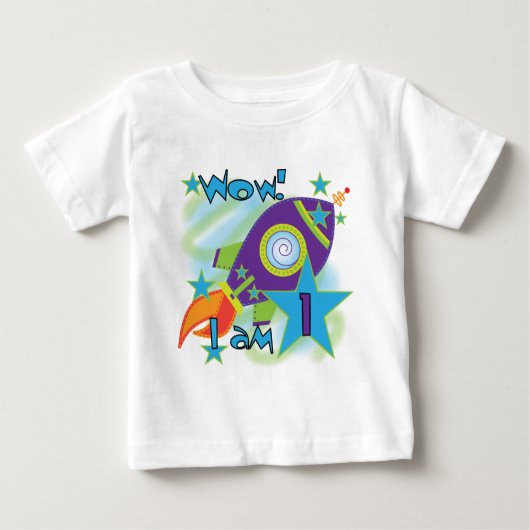 Rocket Ship 1st Birthday Tshirts en cadeaus (Voorkant)