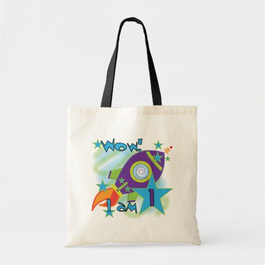 Rocket Ship 1st Birthday Tshirts en cadeaus Tote Bag (Voorkant)