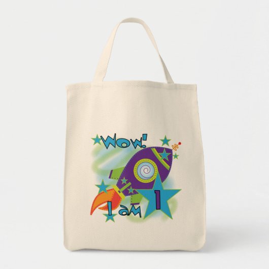 Rocket Ship 1st Birthday Tshirts en cadeaus Tote Bag (Voorkant)