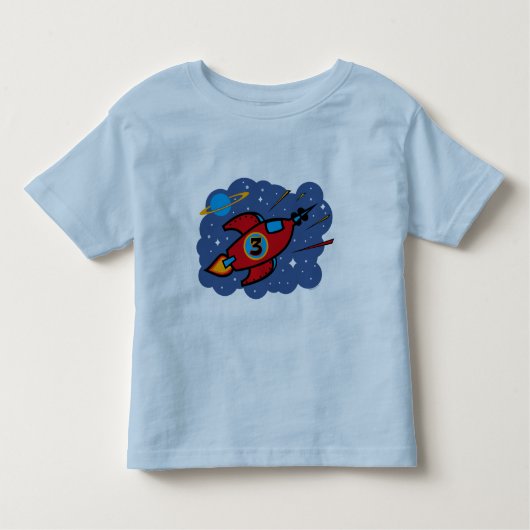Rocket Ship 3rd Birthday Kinder Shirts (Voorkant)