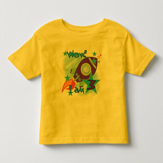 Rocket Ship 3rd Verjaardag T-shirts en geschenken (Voorkant)