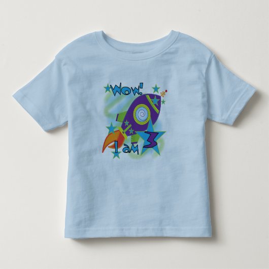 Rocket Ship 3rd Verjaardag T-shirts en geschenken (Voorkant)