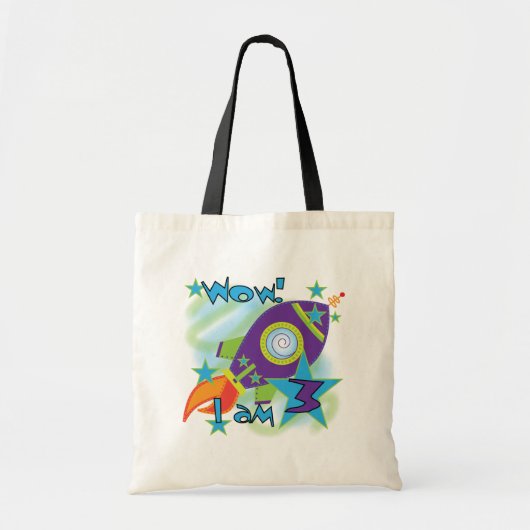 Rocket Ship 3rd Verjaardag T-shirts en geschenken Tote Bag (Voorkant)