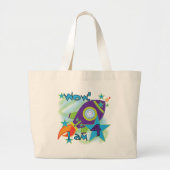 Rocket Ship 4th Birthday T-shirts en geschenken Grote Tote Bag (Voorkant)