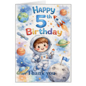 Rocket ship birthday Space Planets Boy Stars (Voorkant)
