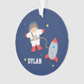 Rocket Ship Buitenruimte Kleine astronautenruimte Ornament (voorkant)