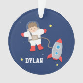 Rocket Ship Buitenruimte Kleine astronautenruimte Ornament (voorkant)