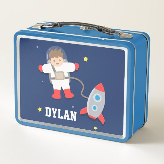 Rocket Ship Buitenruimte Little Astronaut Boy (Achterkant)