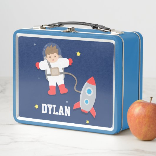 Rocket Ship Buitenruimte Little Astronaut Boy (In situ)