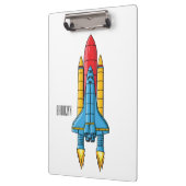 Rocket ship cartoon illustration klembord (Links)