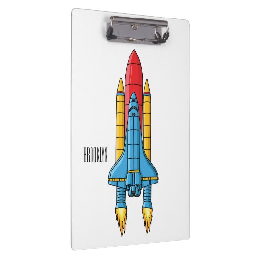 Rocket ship cartoon illustration klembord (Rechts)