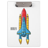 Rocket ship cartoon illustration  klembord (Voorkant)