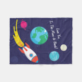 Rocket Ship Fleece Blanket Deken (Voorkant (Horizontaal))