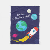 Rocket Ship Fleece Blanket Deken (Voorkant)