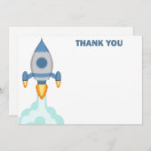 Rocket Ship Hartelijk dank Bedankkaart (Voorkant / Achterkant)