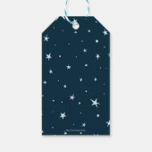 Rocket Ship Lancering Dark Space Dank je wel Cadeaulabel (Achterkant)