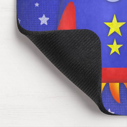 Rocket Ship Mousepad Muismat (Hoek)