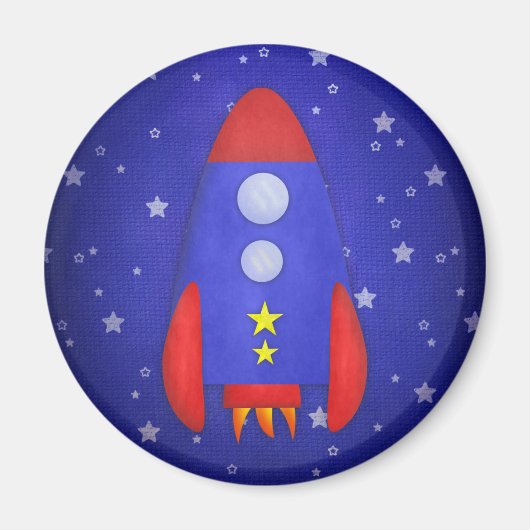 Rocket Ship Party Favor Magneet (Voorkant)