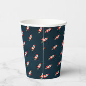 Rocket Ship Pattern Papieren Bekers (Rechts)