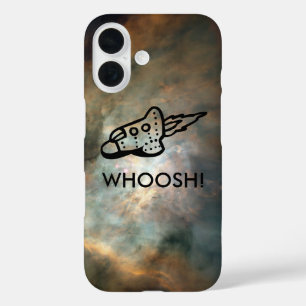 Rocket Ship Pictogram in Space Nebula iPhone 16 Hoesje