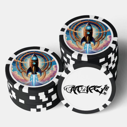 Rocket Ship Poker Chips (Opstapeling)