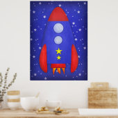 Rocket Ship Print (Keuken)